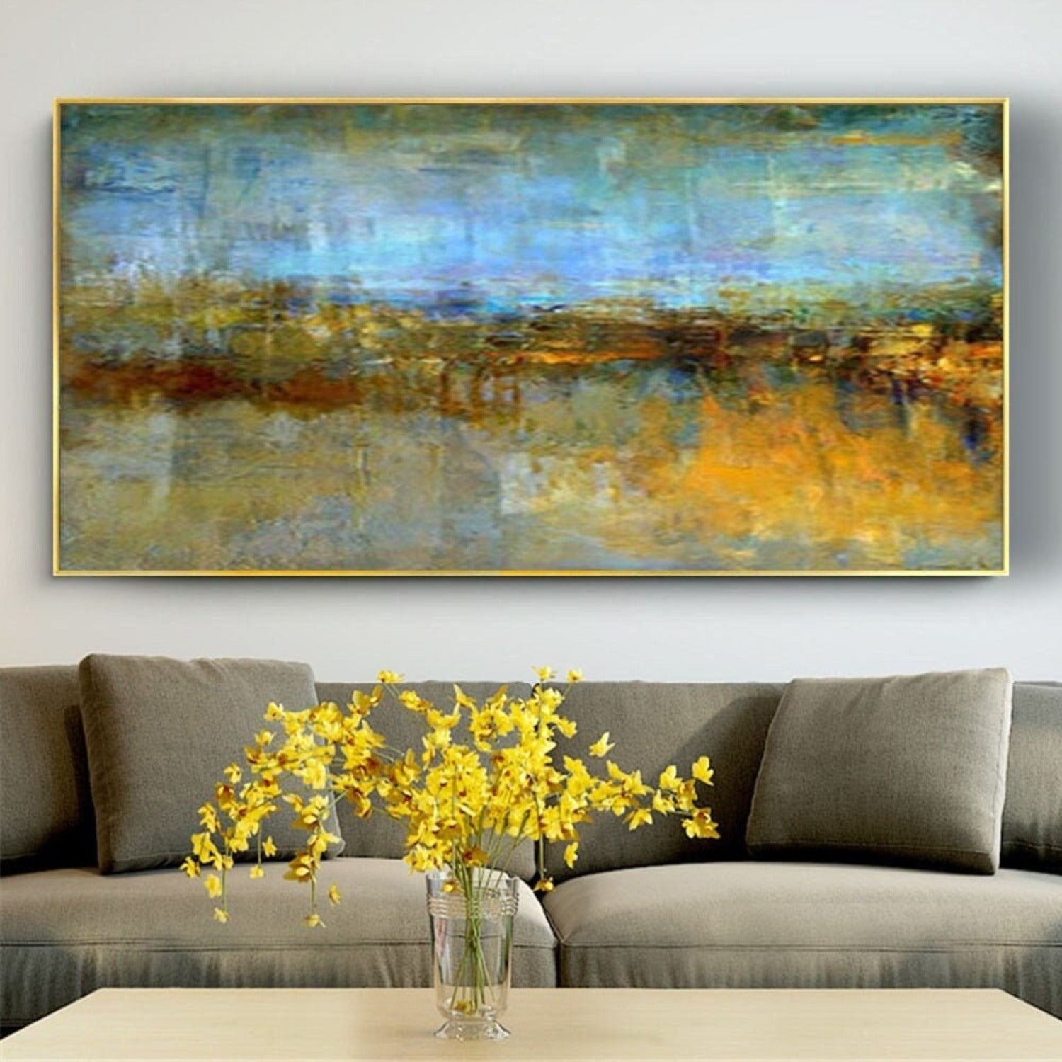 Abstract Autumn Landscape 100% Hand Painted Mural