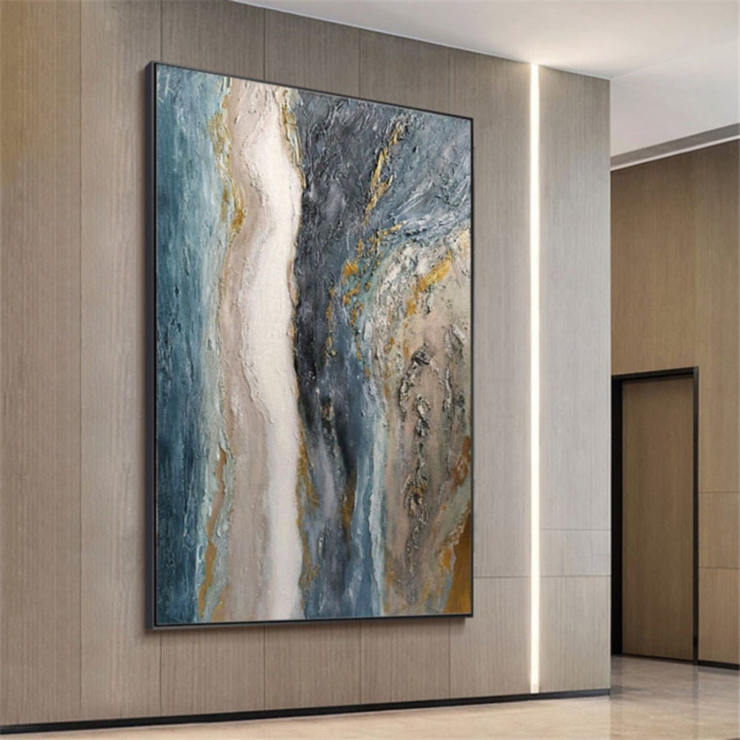 Ocean Fluid 100% Hand Painted Abstract Painting