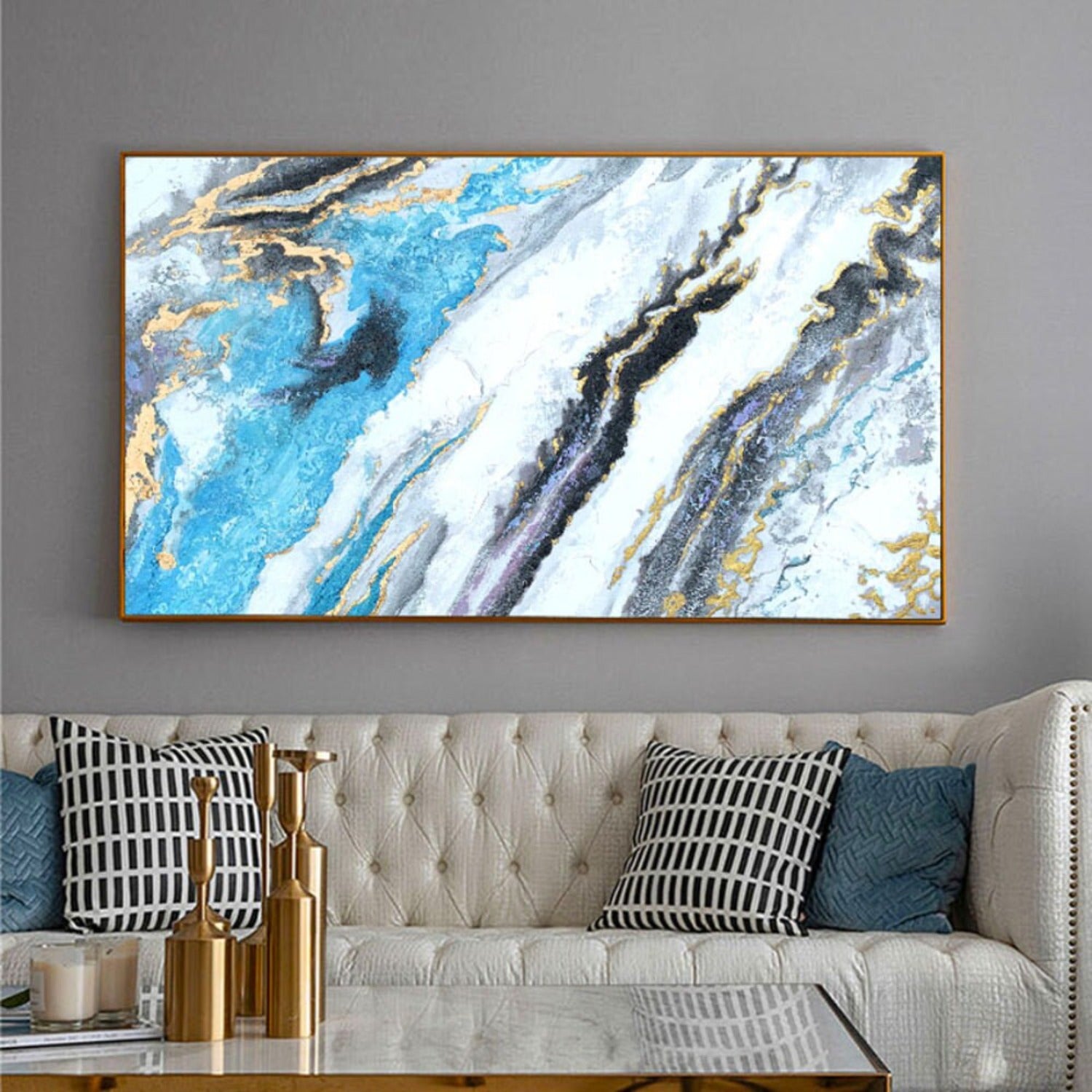 Large Liquid Abstract Heavy Textured Oil Painting