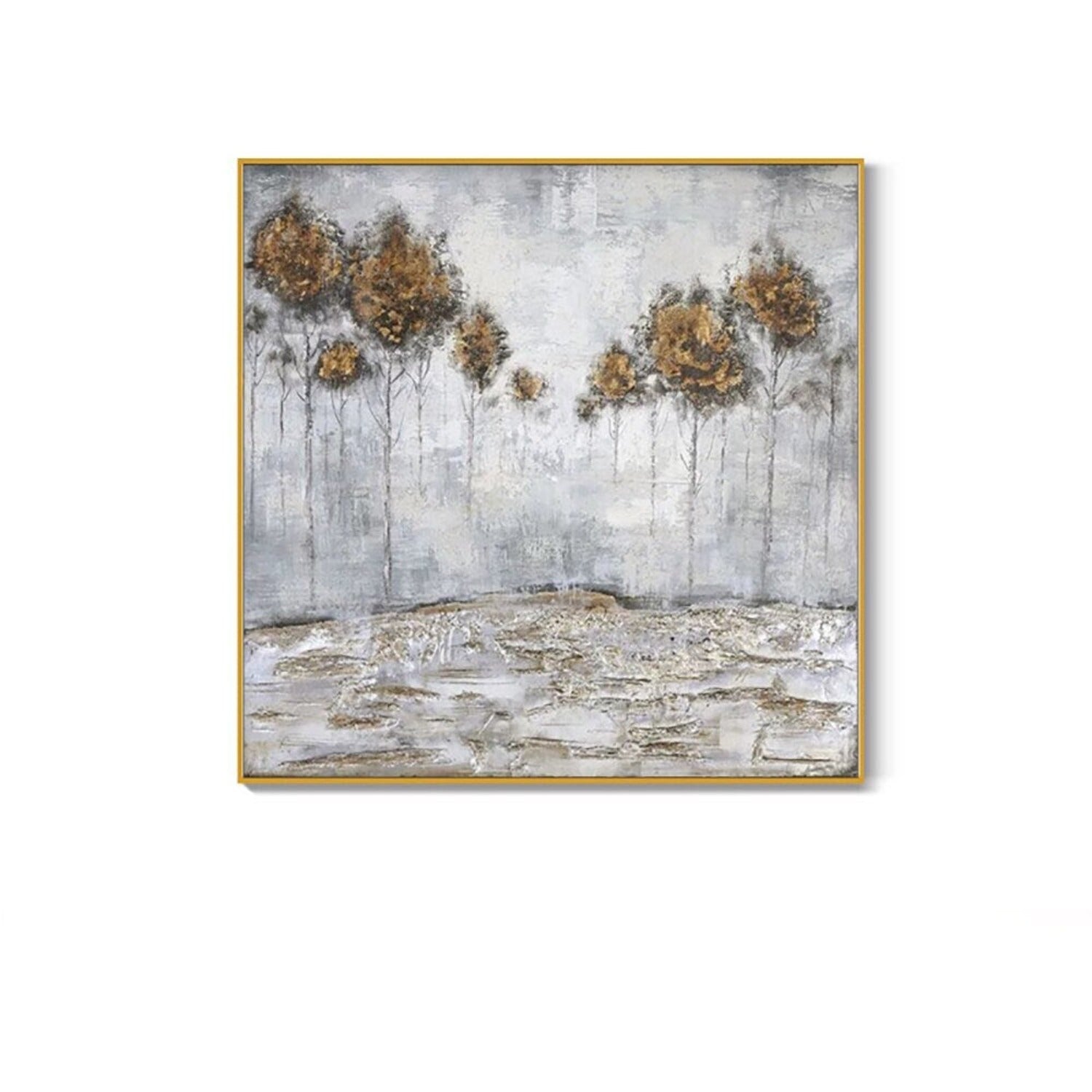 Abstract Forest Square 100% Hand Painted Oil Art
