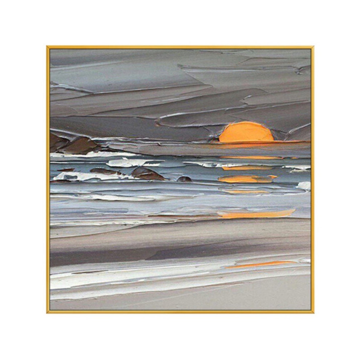 3D Sunset 100% Hand Painted landscape Artwork