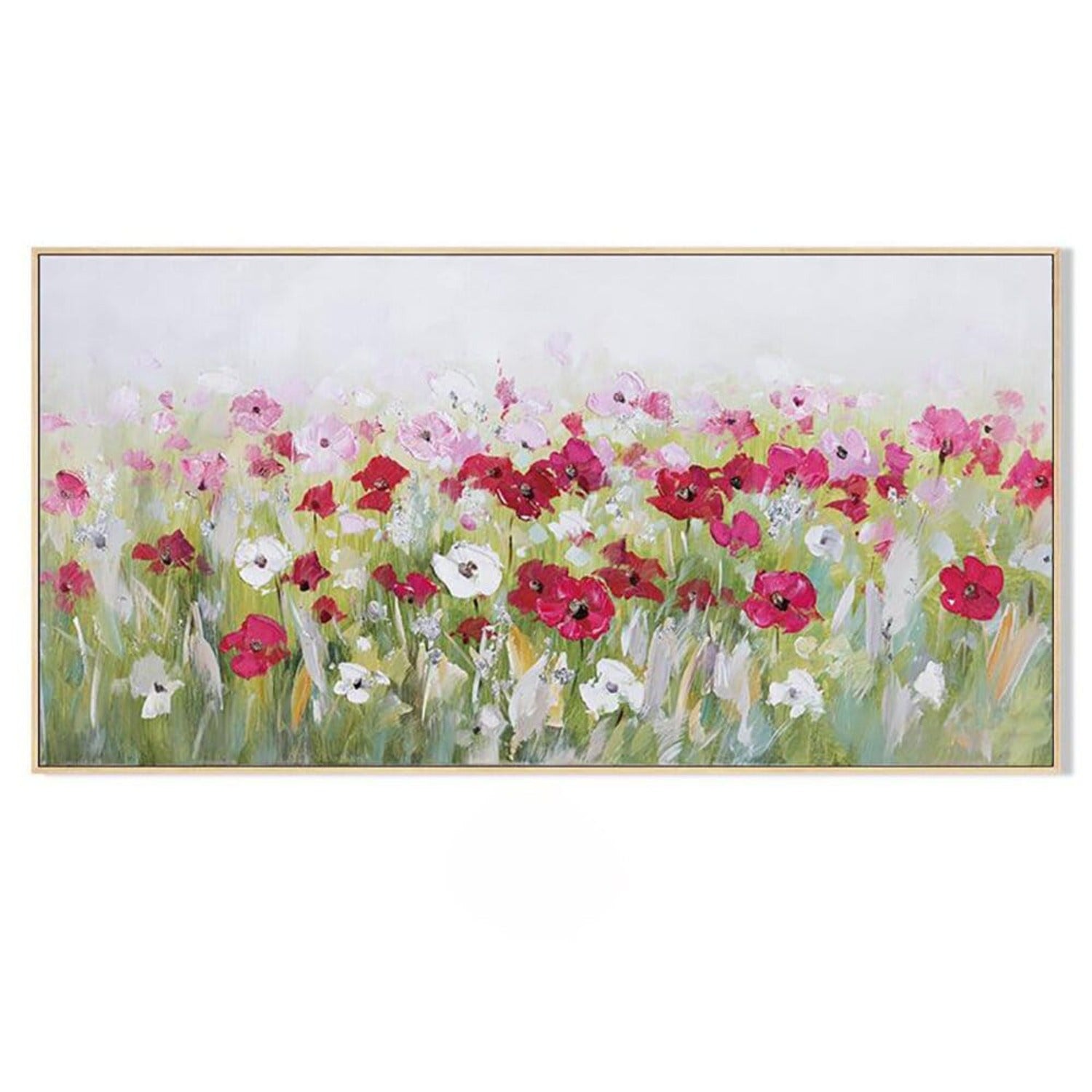 Abstract Spring Flowers 100% Hand Painted Wall Art