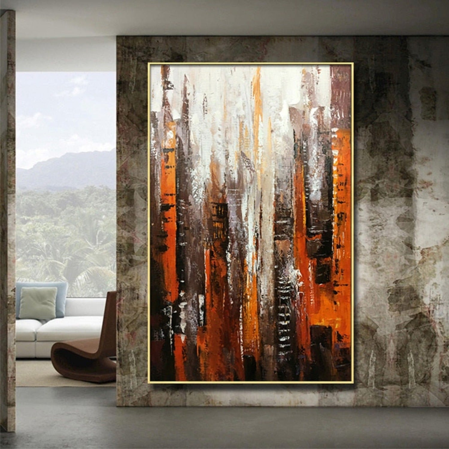 Modern Metropolis Cityscape 100% Hand Painted Art