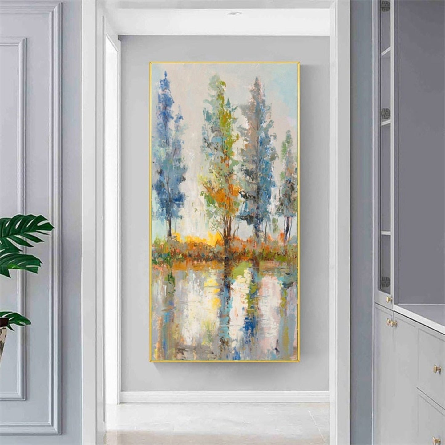 Spruce Trees 100% Hand Painted Wall Artwork