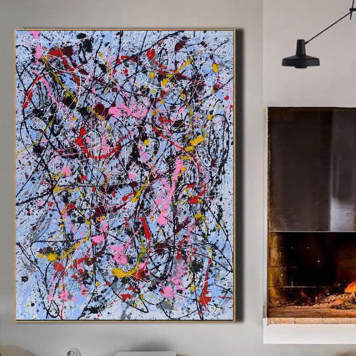 Colourful Jackson Pollock 100% Hand Painted Art