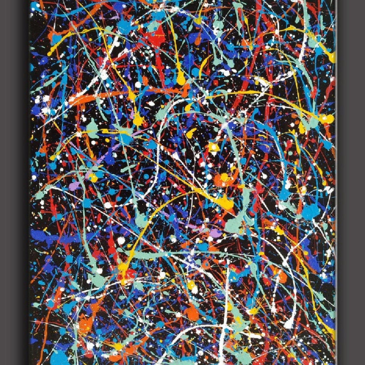 Acrylic Pollock Style Hand Painted Oil Painting