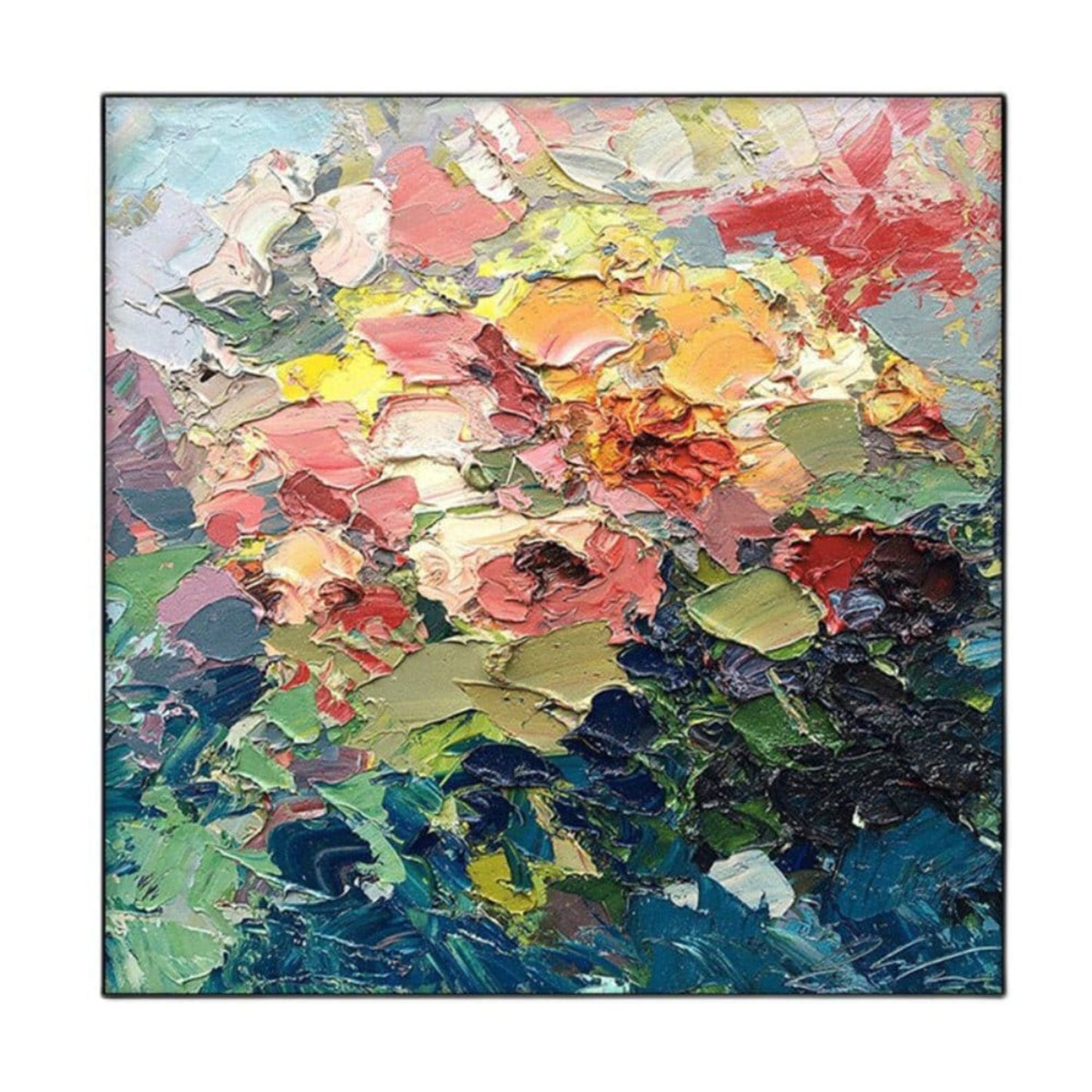 3D Palette Knife 100% Hand Painted Floral Wall Art
