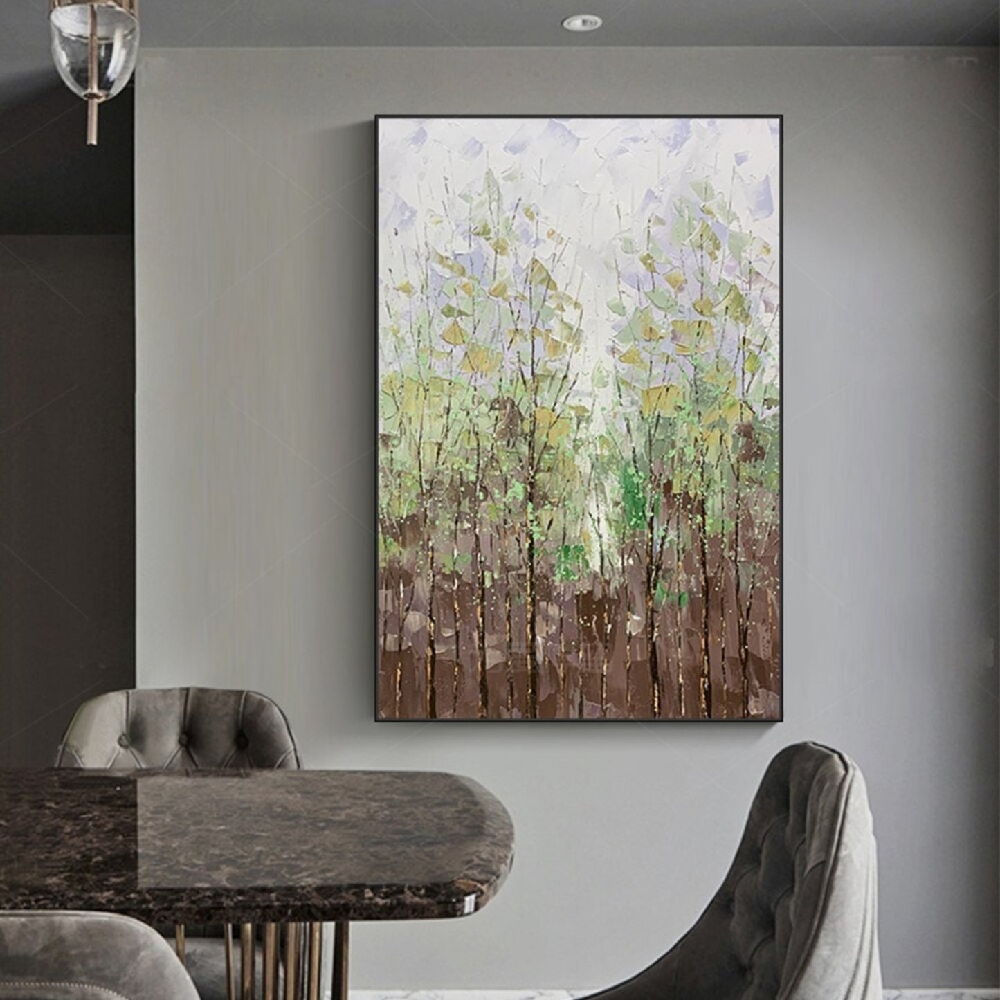 Modern Forest 100% Hand Painted Abstract Oil Art