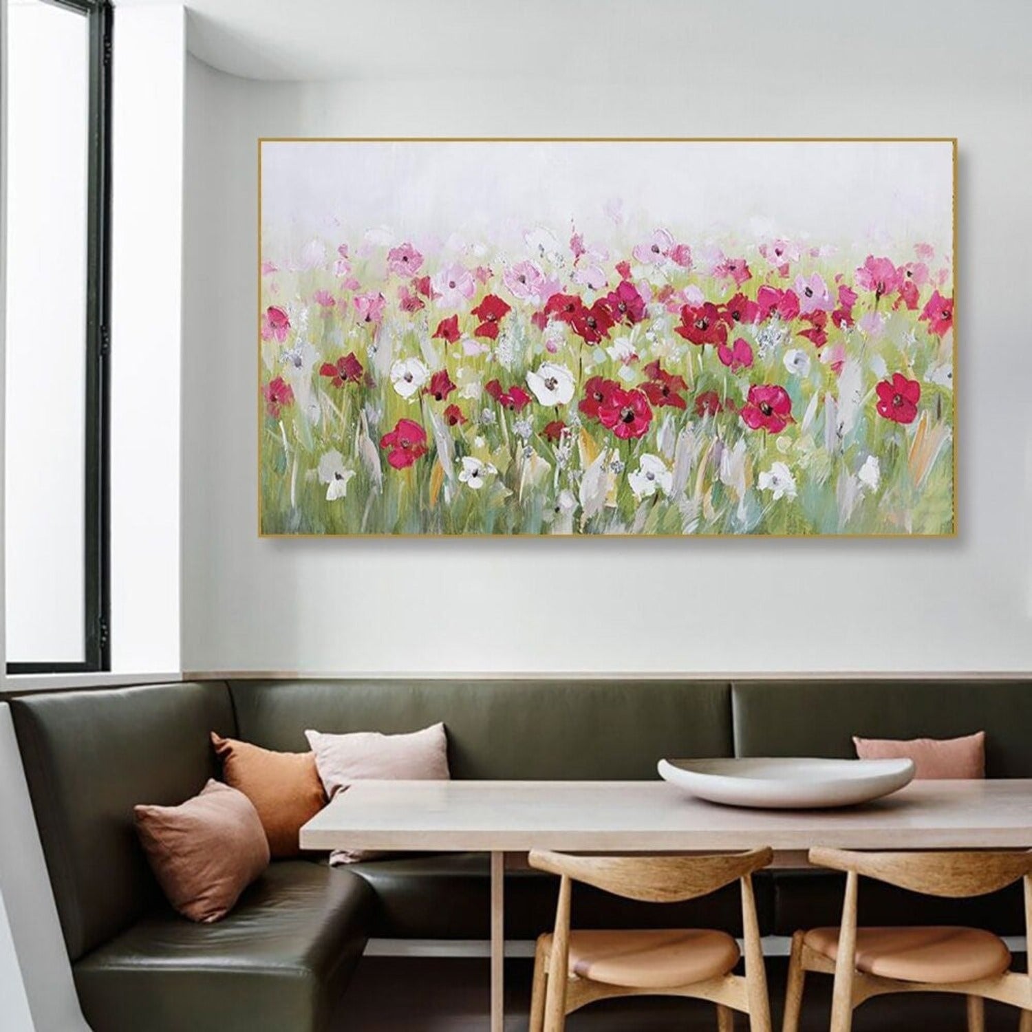 Abstract Spring Flowers 100% Hand Painted Wall Art