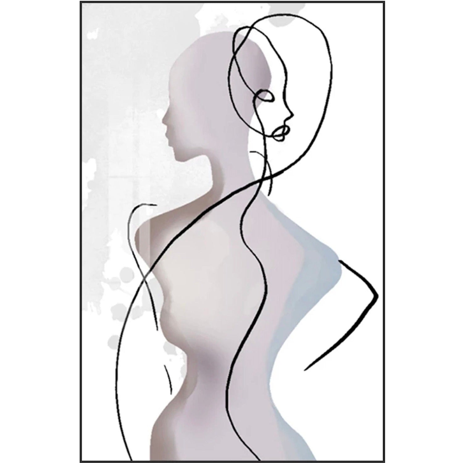 Woman Body Flowing 100% Hand Painted Wall Decor