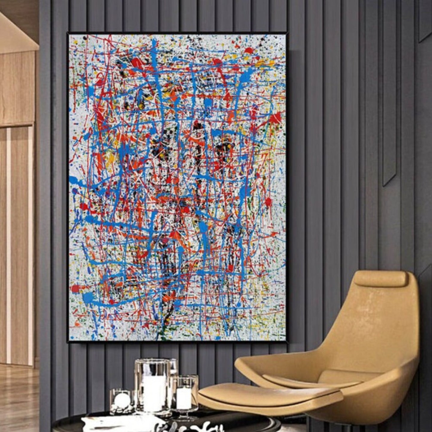 Acrylic Pollock Hand Painted Abstract Oil Painting