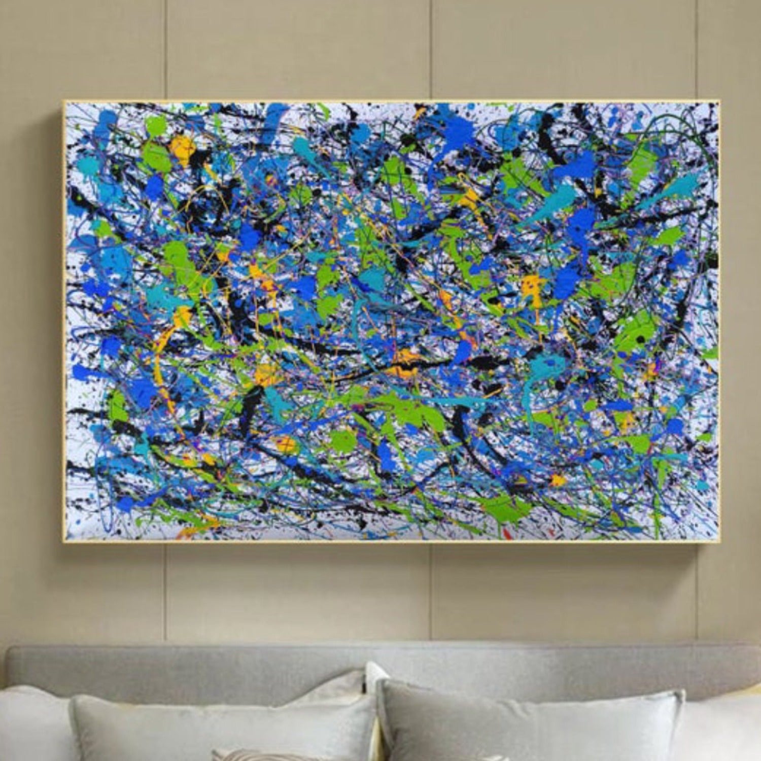 Abstract Jackson Pollock 100% Hand Painted Artwork