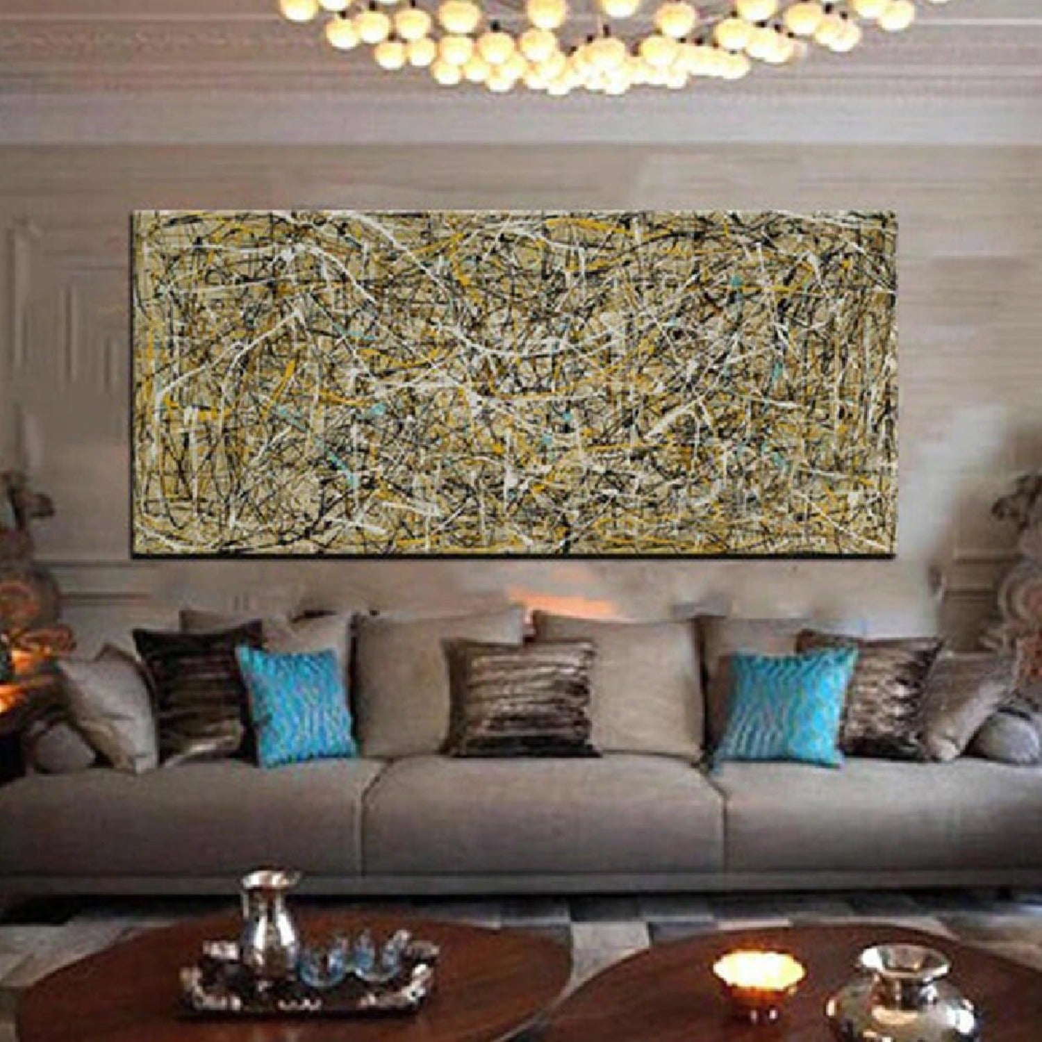 Modern Perfect Drip Jackson Pollock Abstract Art