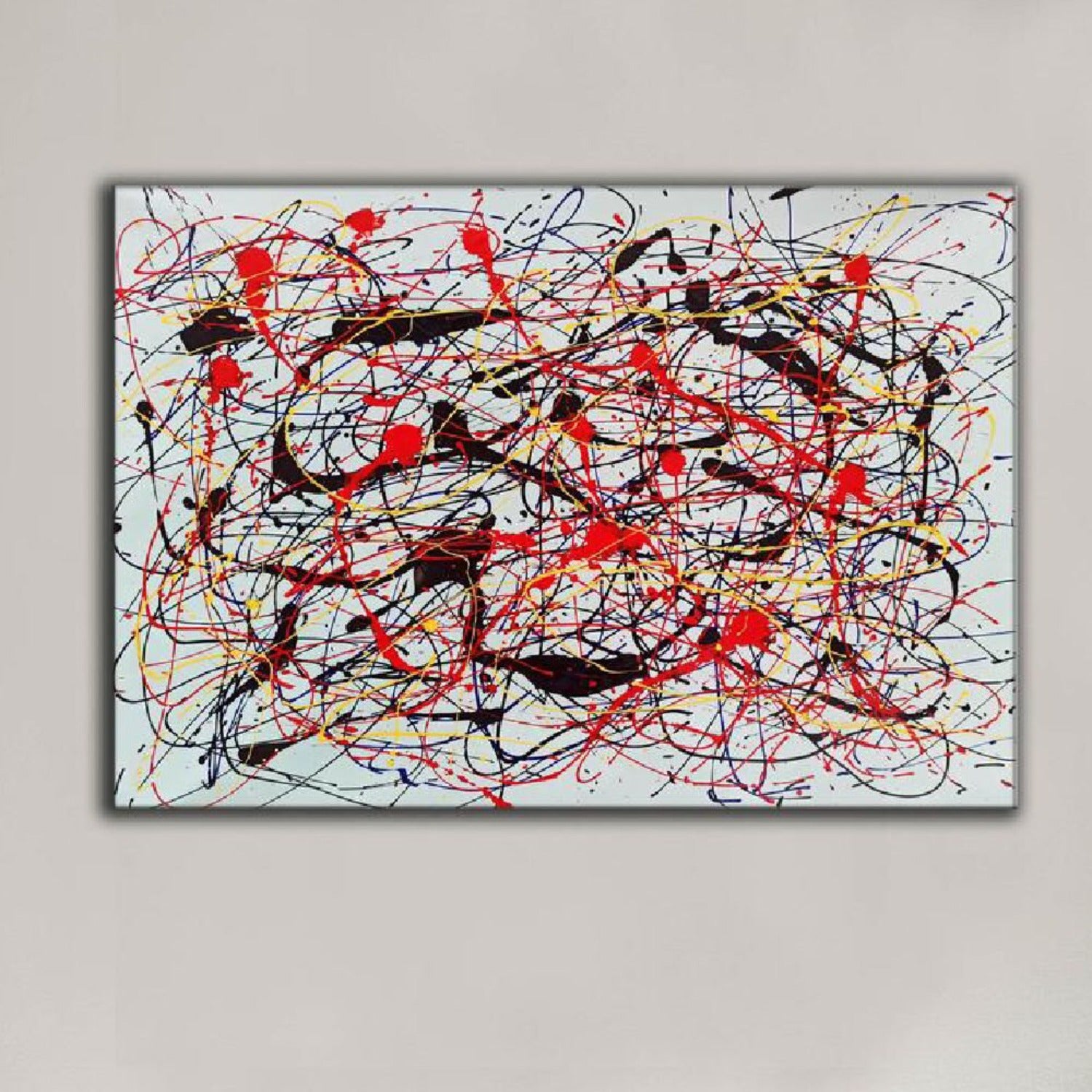Modern Jackson Pollock 100% Hand Painted Wall Art