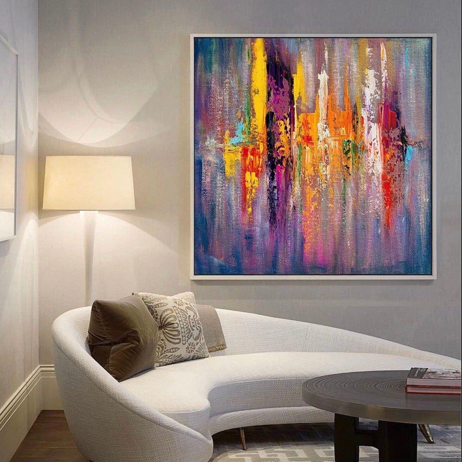 Modern Cityscape 100% Hand Painted Abstract Art