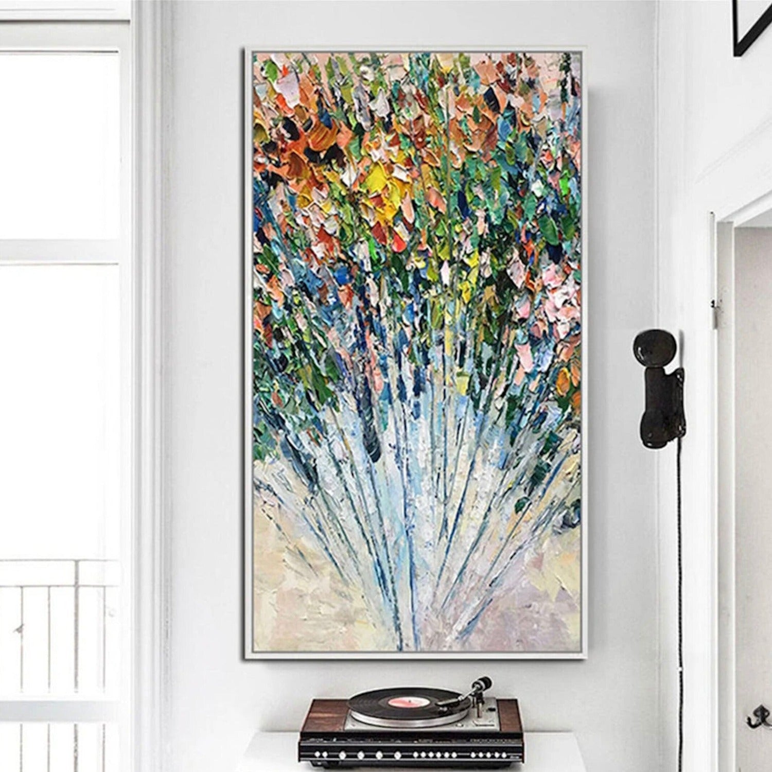 Colourful Floral Hand Painted Palette Knife Art