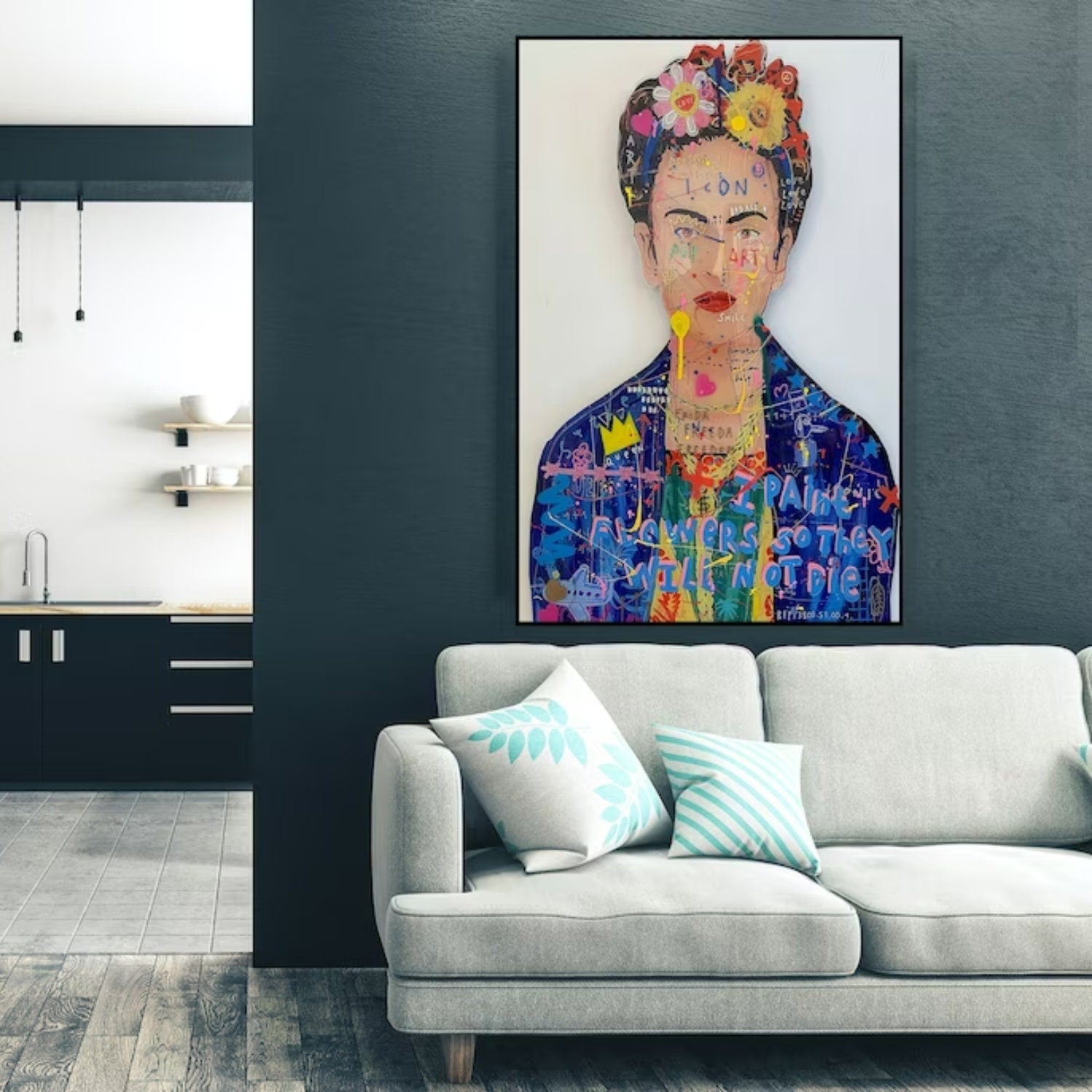 Frida Kahlo 100% Hand Painted Acrylic Wall Pop Art