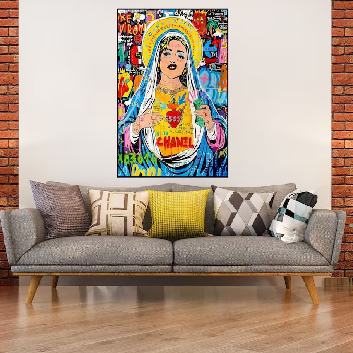 Colorful Woman 100% Hand Painted Pop Art Painting