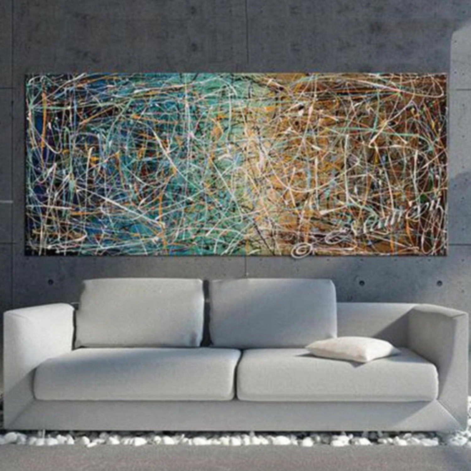 Extra Large Drip Style 100% Hand Painted Wall Art