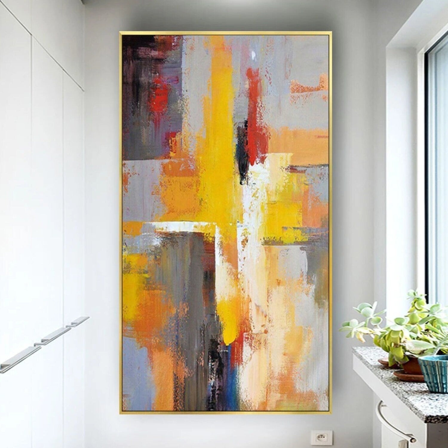 Abstract Minimalist 100% Hand Painted Wall Artwork