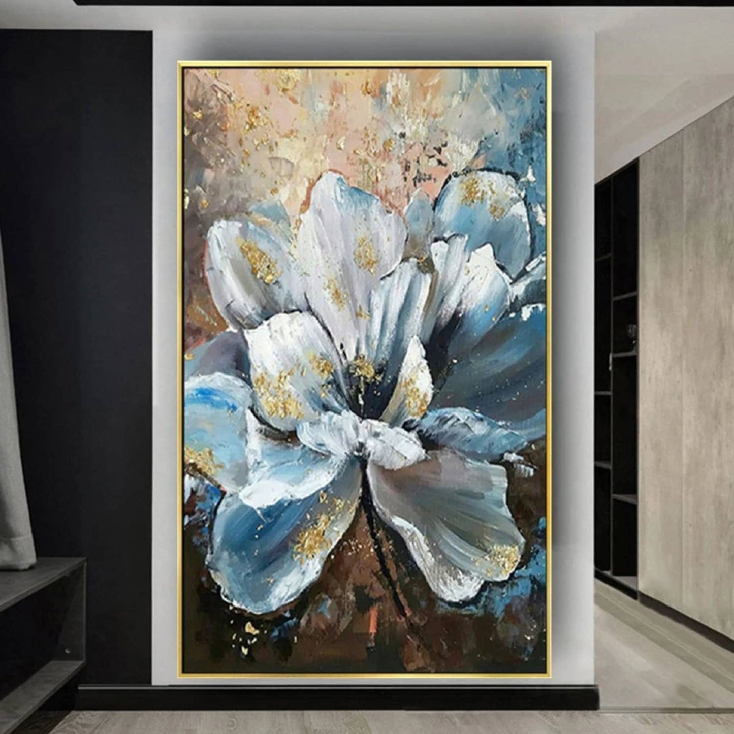 Pretty Flower Bloom 100% Hand Painted Modern Art