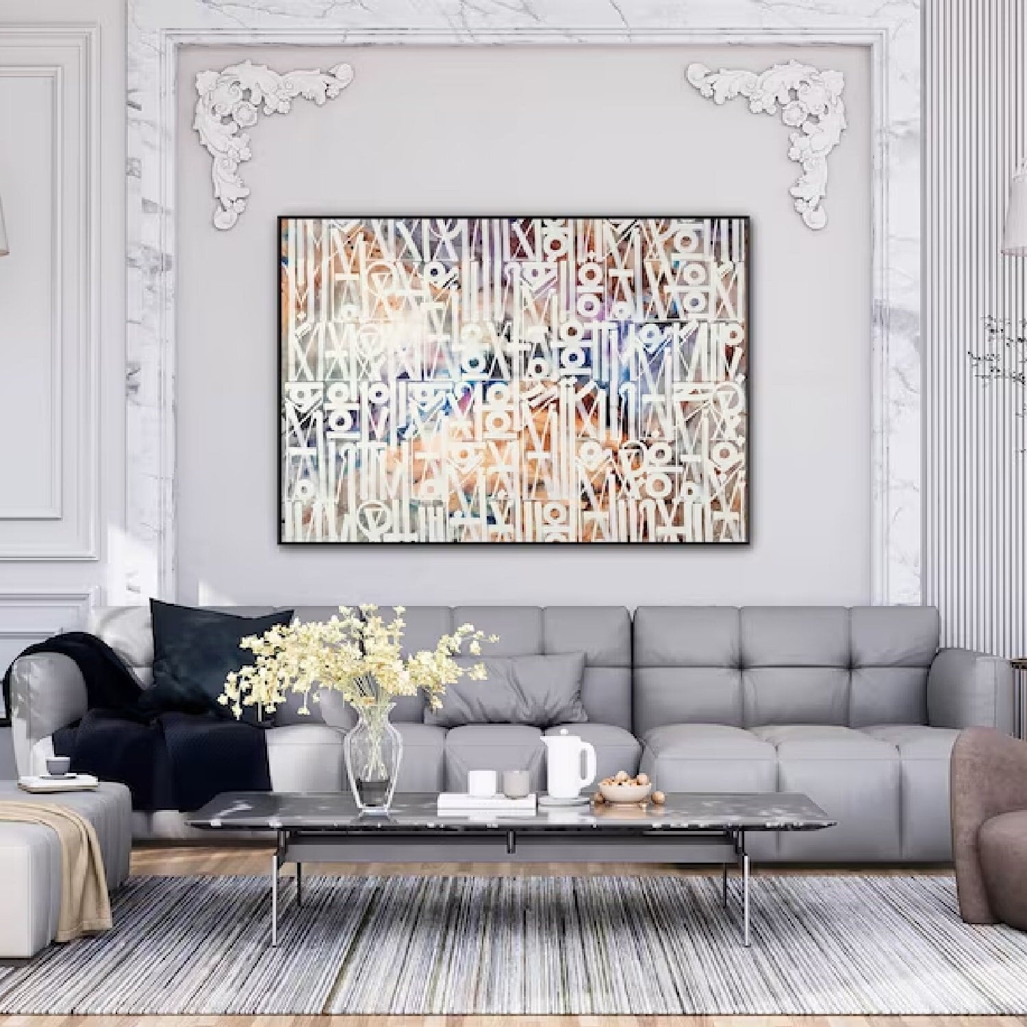 Retna-Inspired Calligraphy Abstract Replica Painting
