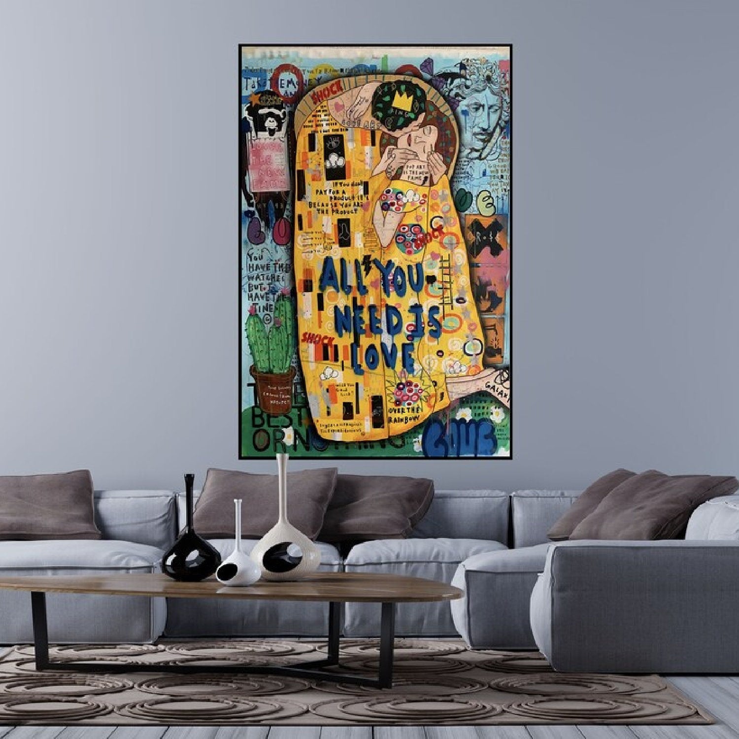 All You Need is Love 100% Hand Painted Pop Art