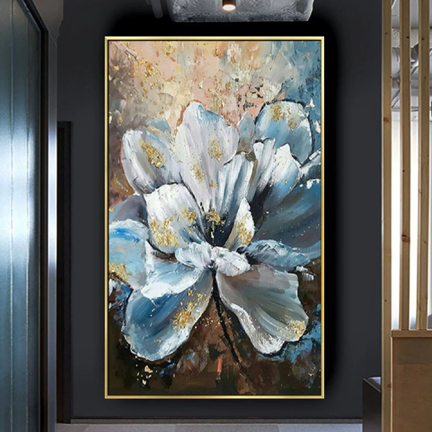 Pretty Flower Bloom 100% Hand Painted Modern Art