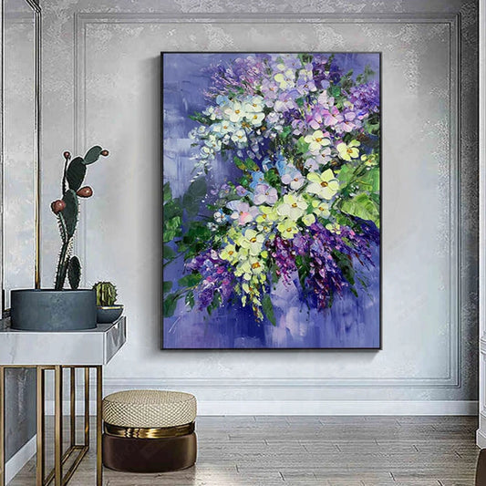 Elegant Orchid Flowers 100% Hand Painted Wall Art