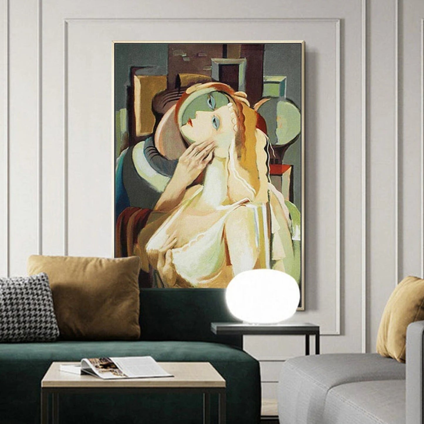 Picasso Neutral Colours Girl 100% Hand Painted Art