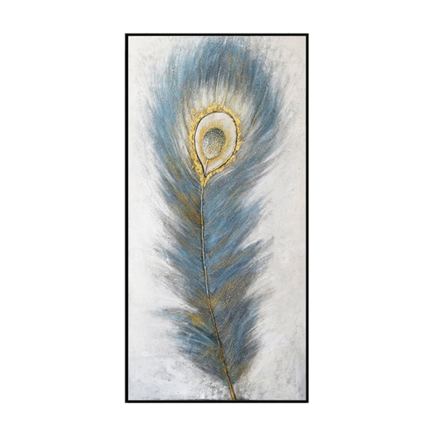 Contemporary Peacock Feather Fine Artwork Painting