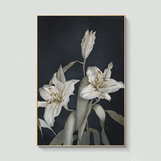 Classic White Lily 100% Hand Painted Wall Art
