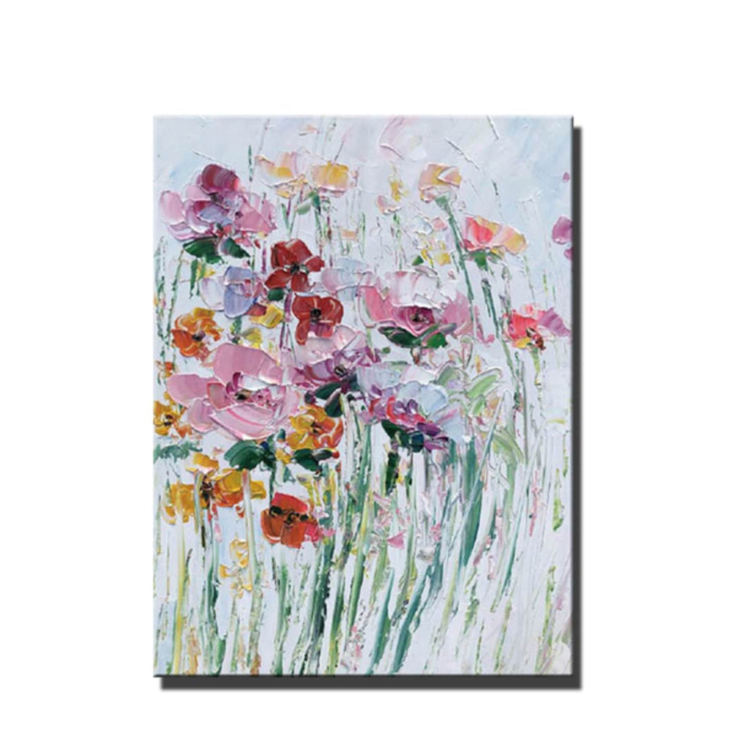 Colourful Flowers 100% Hand Painted Textured Art