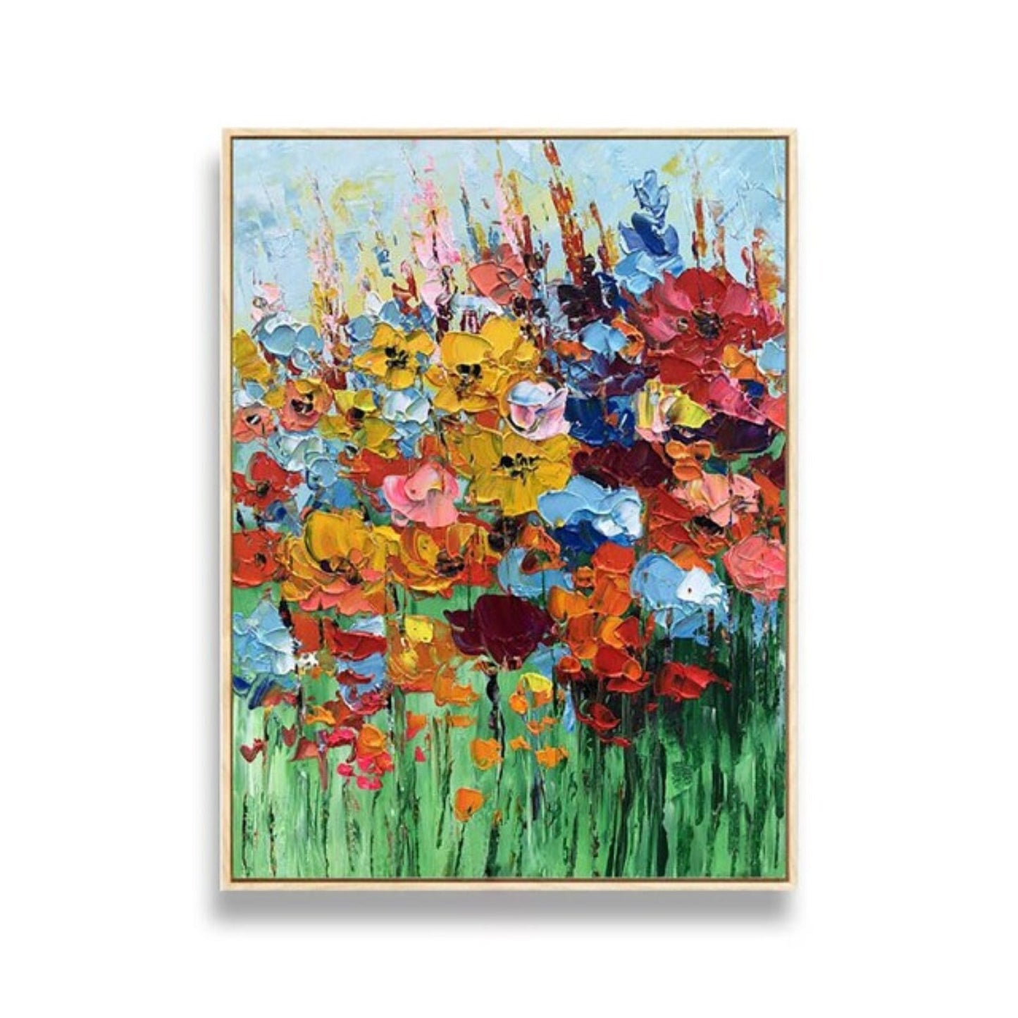 Colourful Spring Flowers 100% Hand Painted Art