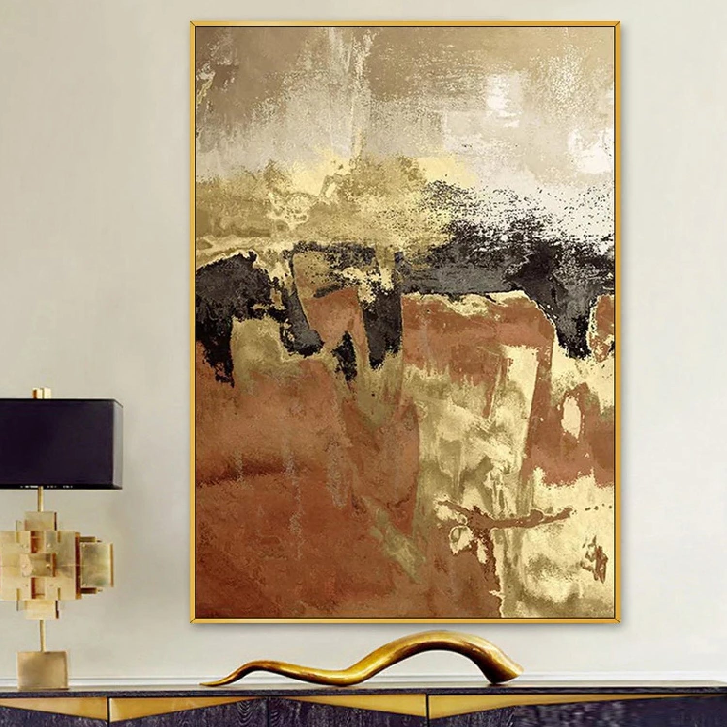 Modern Light Luxury Gold Decorative Painting